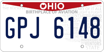OH license plate GPJ6148