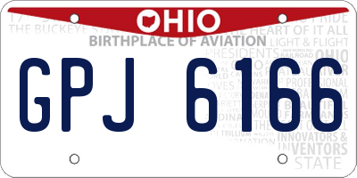 OH license plate GPJ6166
