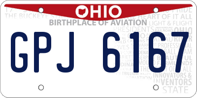 OH license plate GPJ6167
