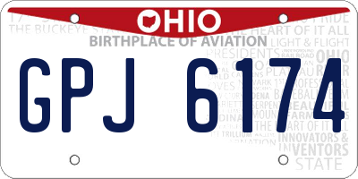 OH license plate GPJ6174