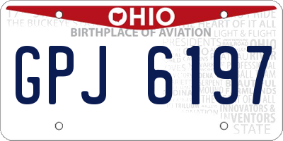 OH license plate GPJ6197