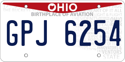 OH license plate GPJ6254