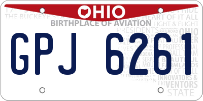 OH license plate GPJ6261