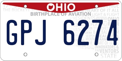 OH license plate GPJ6274