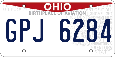 OH license plate GPJ6284
