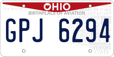 OH license plate GPJ6294