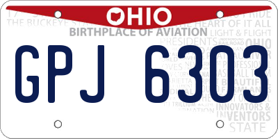 OH license plate GPJ6303