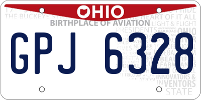 OH license plate GPJ6328
