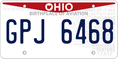 OH license plate GPJ6468