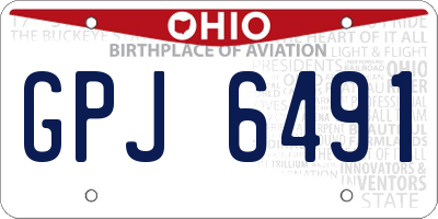 OH license plate GPJ6491
