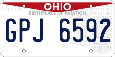 OH license plate GPJ6592