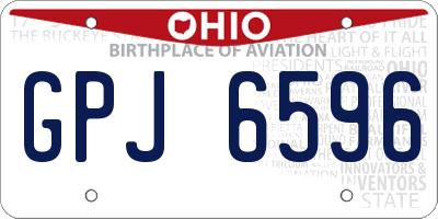 OH license plate GPJ6596