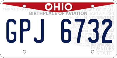 OH license plate GPJ6732