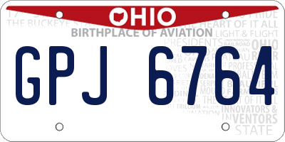 OH license plate GPJ6764