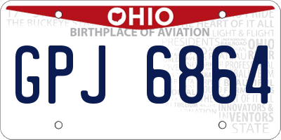OH license plate GPJ6864
