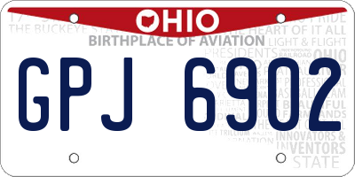 OH license plate GPJ6902