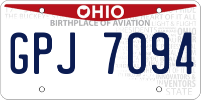 OH license plate GPJ7094