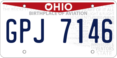 OH license plate GPJ7146