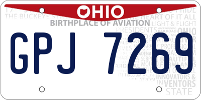 OH license plate GPJ7269