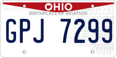 OH license plate GPJ7299