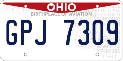 OH license plate GPJ7309