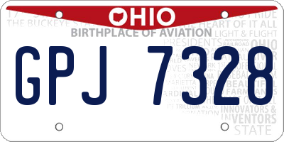 OH license plate GPJ7328