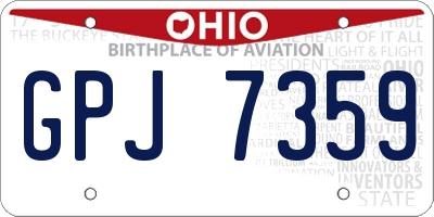 OH license plate GPJ7359