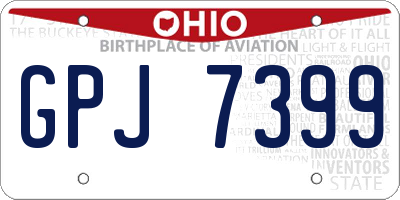 OH license plate GPJ7399