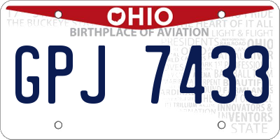 OH license plate GPJ7433