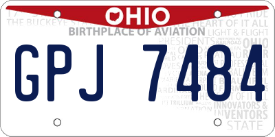 OH license plate GPJ7484