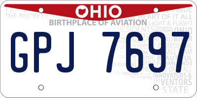 OH license plate GPJ7697