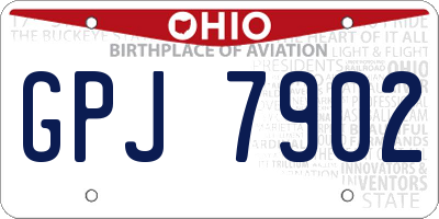 OH license plate GPJ7902