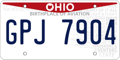 OH license plate GPJ7904