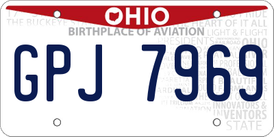 OH license plate GPJ7969