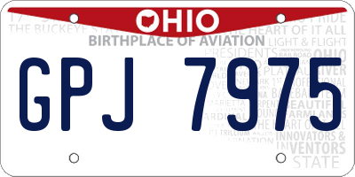 OH license plate GPJ7975