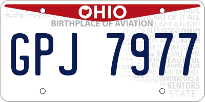 OH license plate GPJ7977