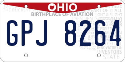 OH license plate GPJ8264