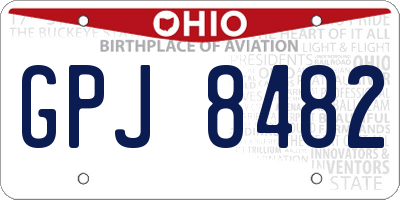 OH license plate GPJ8482