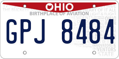 OH license plate GPJ8484
