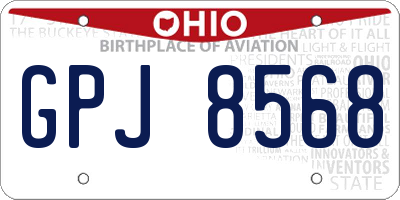 OH license plate GPJ8568