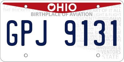 OH license plate GPJ9131