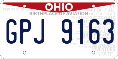 OH license plate GPJ9163