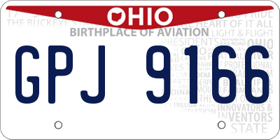 OH license plate GPJ9166