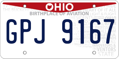 OH license plate GPJ9167