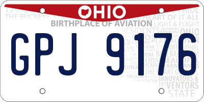 OH license plate GPJ9176