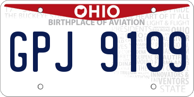 OH license plate GPJ9199