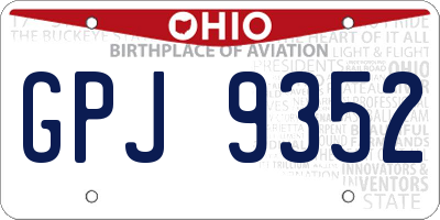 OH license plate GPJ9352