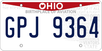 OH license plate GPJ9364