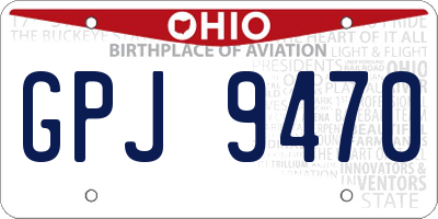 OH license plate GPJ9470