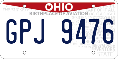OH license plate GPJ9476
